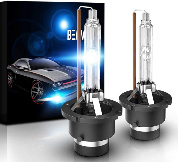 BEAMTECH D1S HID Bulbs, Xenon Headlight Replacement Bulb, 6000K HID