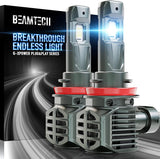 BEAMTECH H11 LED Fog Light Bulbs, G-XPower Chips H8 H9 Light Bulb 20000LM 100W 6500K Plug and Play LED Bulbs, Pack of 2